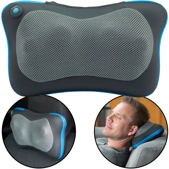 Shiatsu Dual-Direction Massage Pillow w/4-Heads & Heat by ModernTherapy