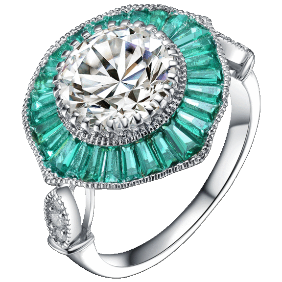 Genevive Sterling Silver Cubic Zirconia Elegant Cocktail Ring
