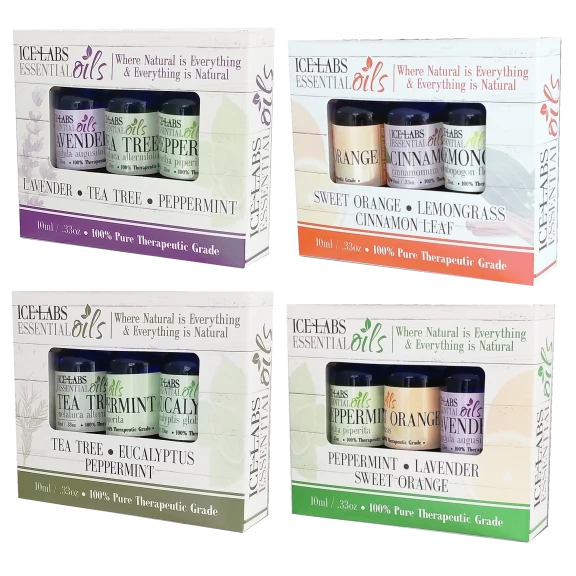 3-Pack: Ice Labs Natural Essential Oils