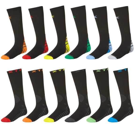 12-Pack: Extreme Fit Premium Sports Knee-High Compression Socks
