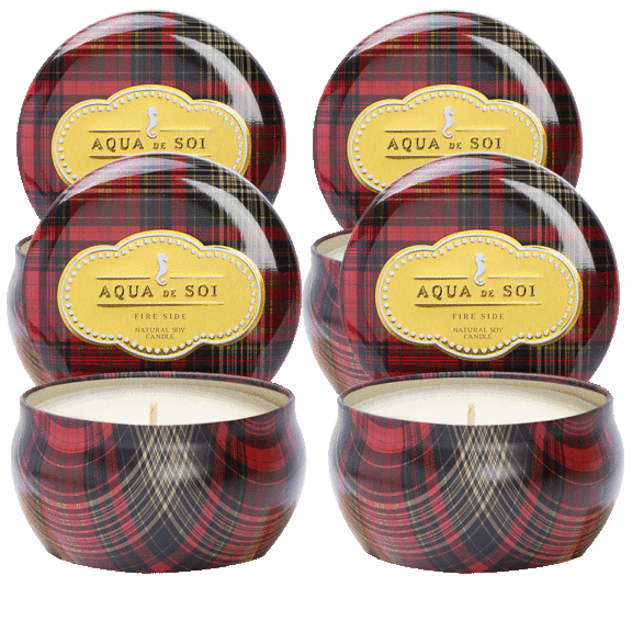 4-Pack: Aqua de Soi 9oz Holiday Scented Candles