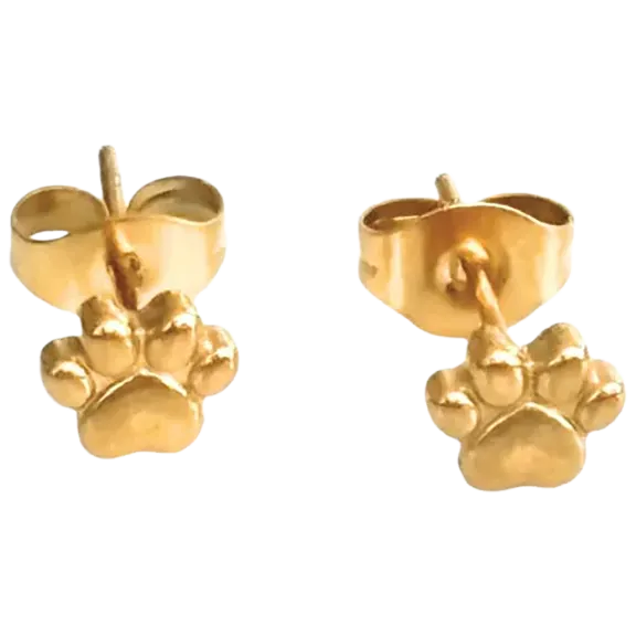 Hollywood Sensation Mini Paw Print Stud Earrings