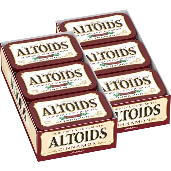 12-Pack: Altoids Classic Cinnamon Hard Candy Breath Mints 1.76oz Tin
