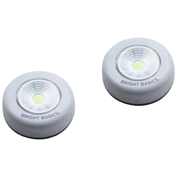 2-Pack: Bright Basics Ultra Thin Wireless LED Puck Lights