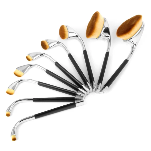Zoë Ayla 9-Piece Professional Oval Makeup Brush Set