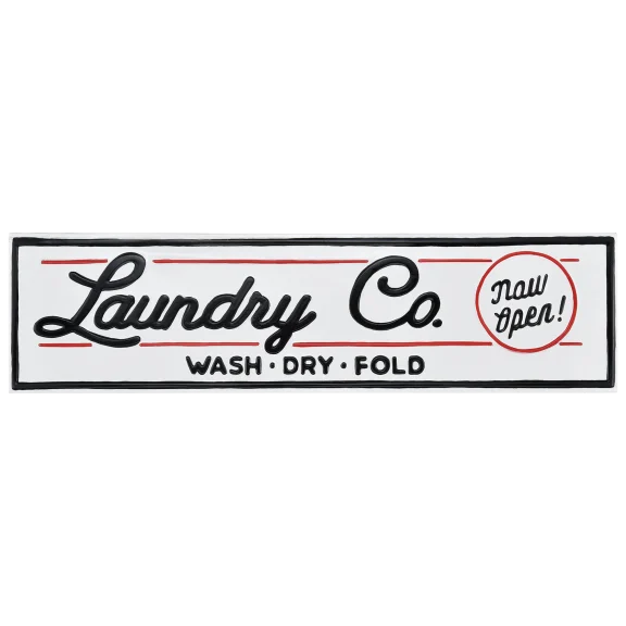 Laundry Sign Retro Mid Century