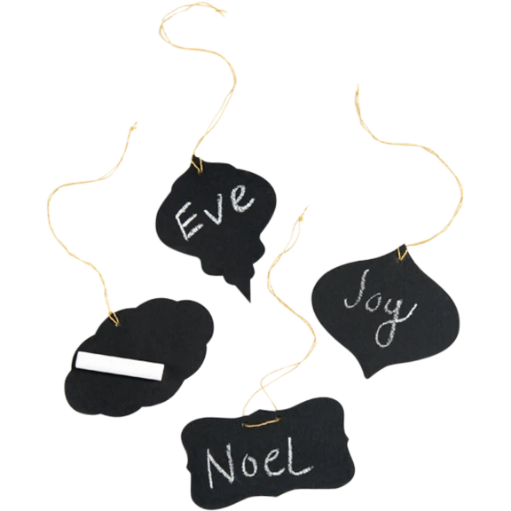 4-Pack: Shiraleah Paper Chalkboard Tags