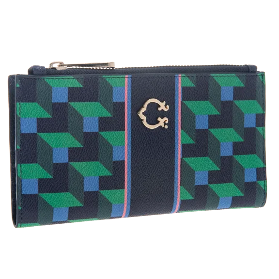 Nordic Building Blocks Pattern Humphrey Snap Wallet by C. Wonder