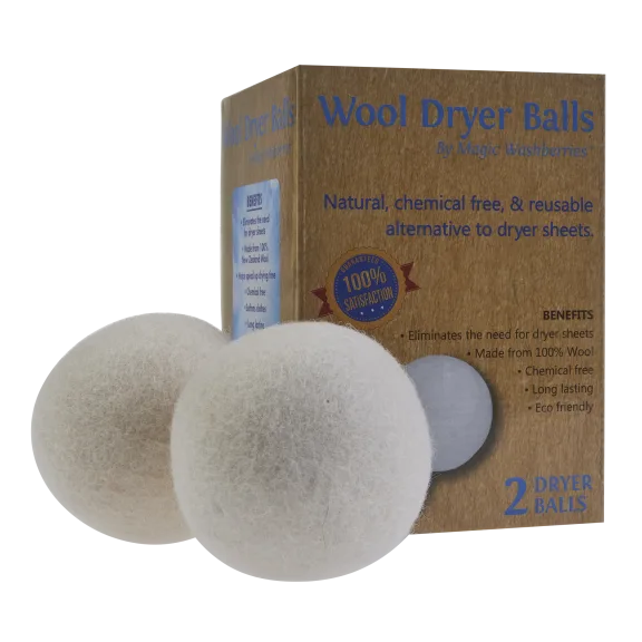 Set of 2 Wool Dryer Balls by Magic Washberries