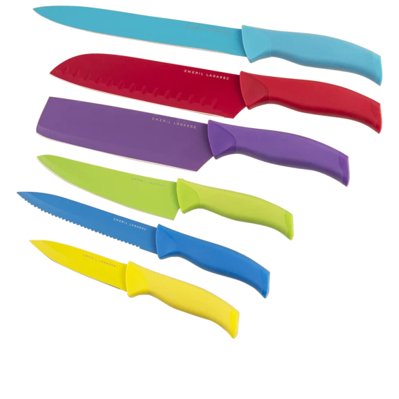 Emeril 6-Piece Nonstick Knife Set with Sheaths