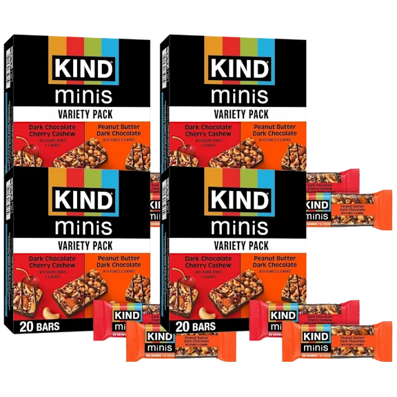 80-Pack: KIND Mini Variety Snack Bars (BB 8/10/26)