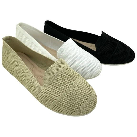 Victoria K Women Fashion Slip On Knit Flats