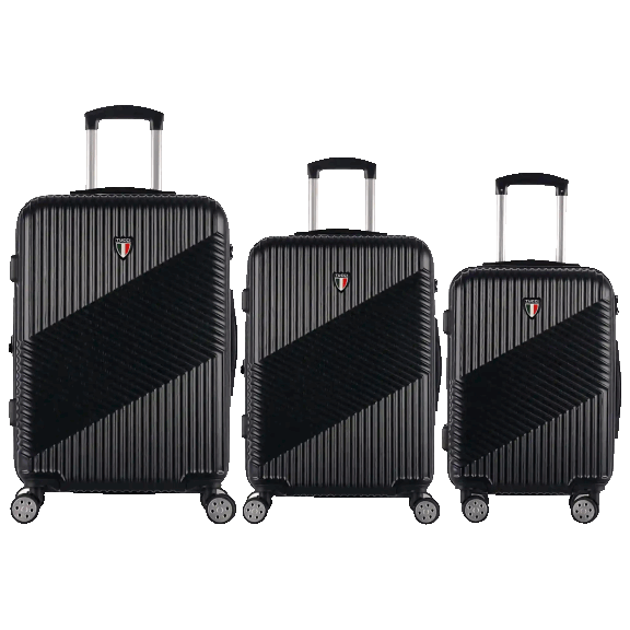 TUCCI Italy 3-Piece Locking Luggage Set