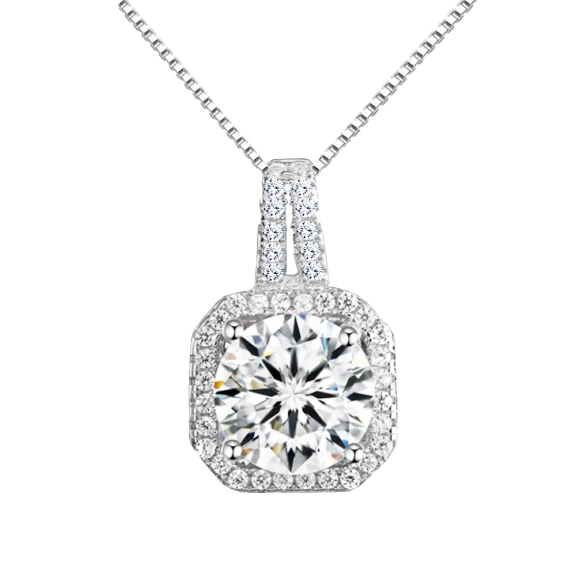 Hollywood Sensation Katelyn 18K White Gold Plated Austrian Crystal Necklace