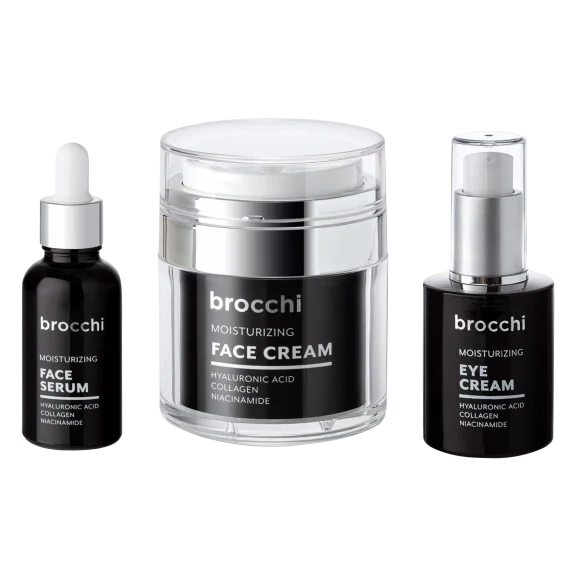 Brocchi Hyaluronic Acid Face Cream, Eye Cream & Serum Set