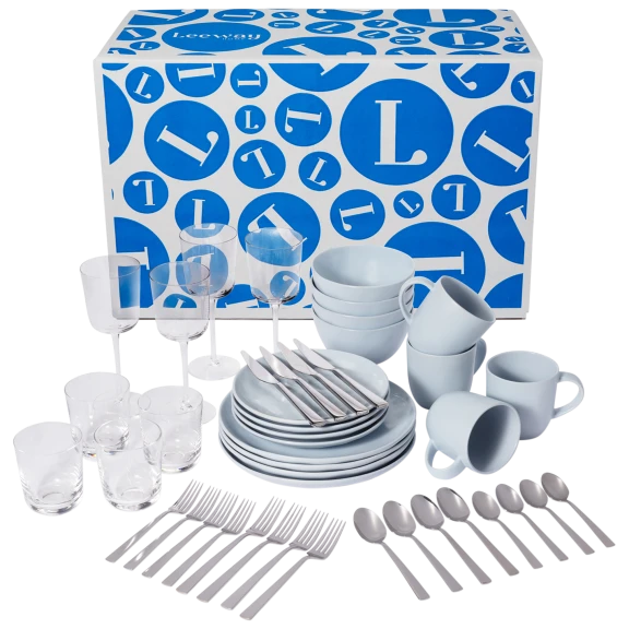 Leeway Home 44-Piece Full Way Complete Table Setting Kit