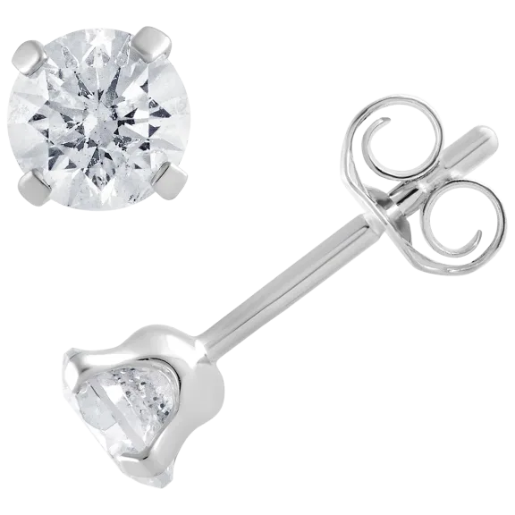 Diamond Muse 3/8 Carat TW Round-cut Diamond Solitaire Earrings Set in 10K Gold