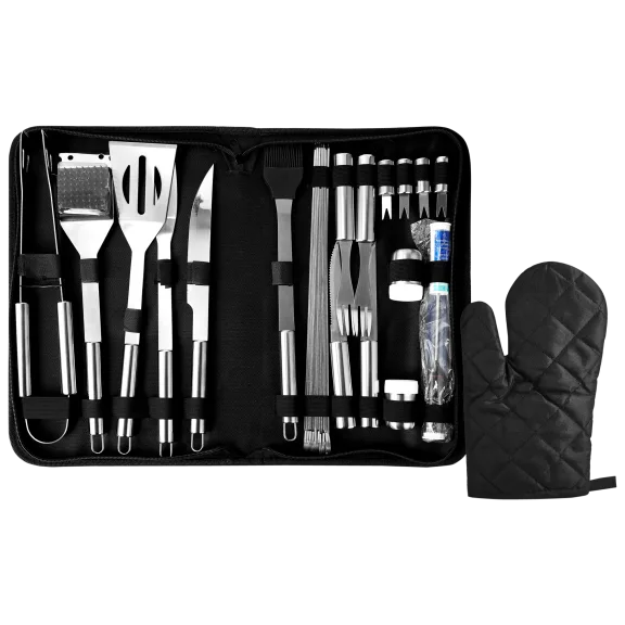 29-Piece: Cheer Collection BBQ Set in Cloth Case
