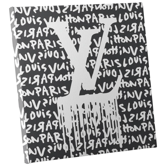 Fairchild Paris Louis Vuitton Logo Drip Canvas - 30" x 30"