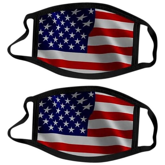 2-Pack: Marquee Innovations Reusable American Flag Mask