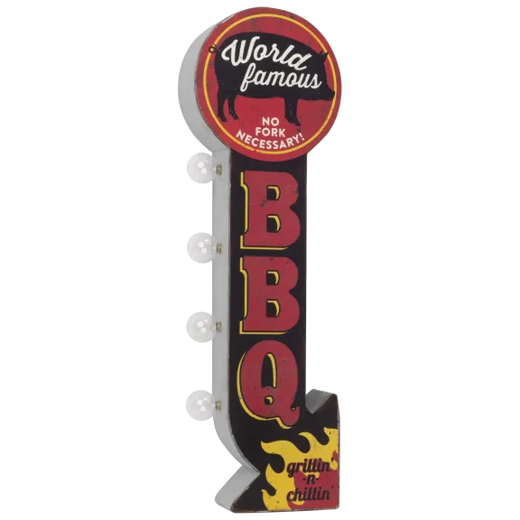 Famous BBQ Vintage LED Marquee Off the Wall Sign