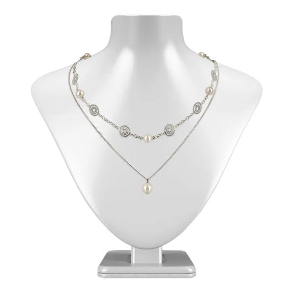 SUNSHINE COAST COLLECTION Soleil 18K Gold Filled Graduated Pearl Necklace