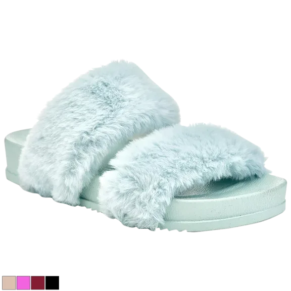 Henry Ferrera Dreamer Faux-Fur Slides