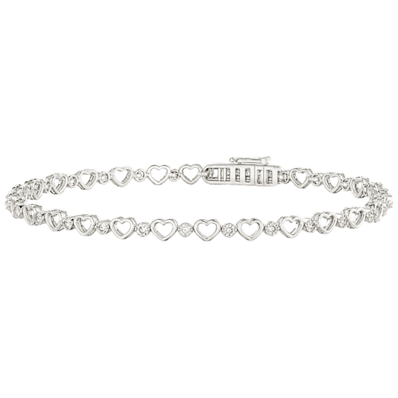 Donatello Gian Diamond Cut & Hearts Bracelet