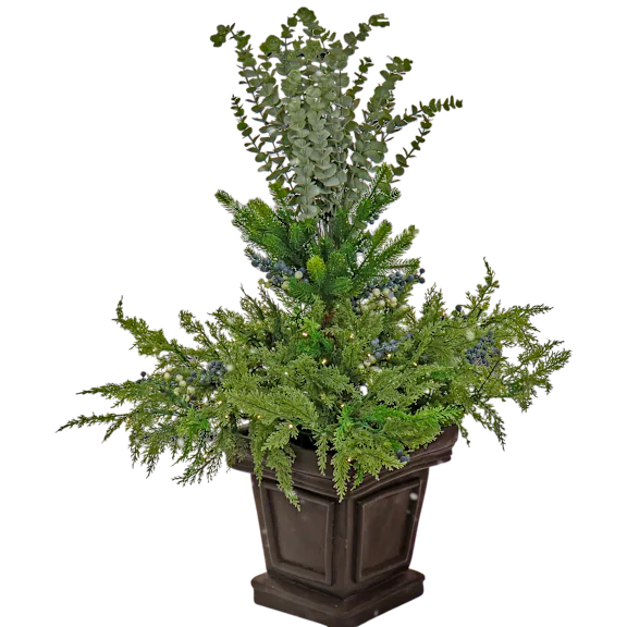 National Tree Company 48" Core Greenery Decorated Core Urn