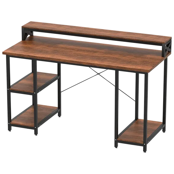 Halter Wood Computer Desk with Shelves