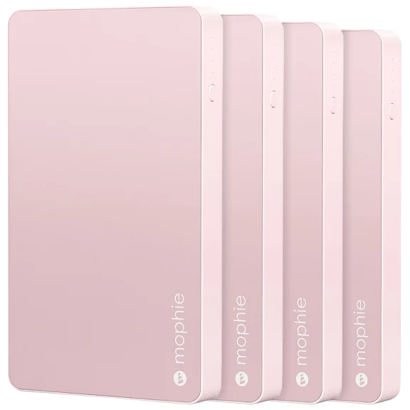 4-Pack: Mophie Powerstation 6,040mAh Lightning Power Bank in Rose Aluminum