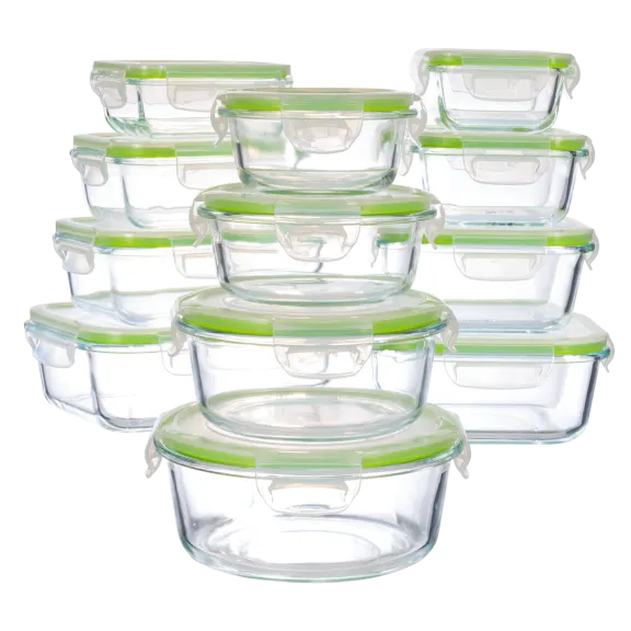 Genicook 24-Piece Glass Food Containers with Lids