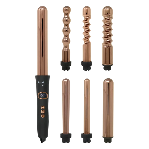 Karma Beauty Glam Curl 7-In-1 Titanium Hair Curling Wand