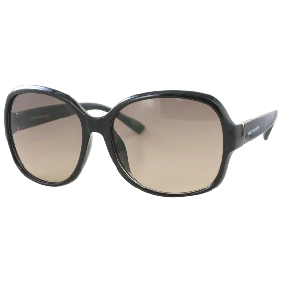 Jones New York Black Oversized Oval Frames With Smoke to Brown Lenses