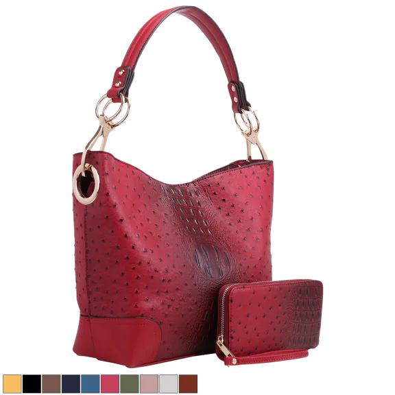 MKF Collection Wandy Soft Vegan Leather Hobo and Wallet Set