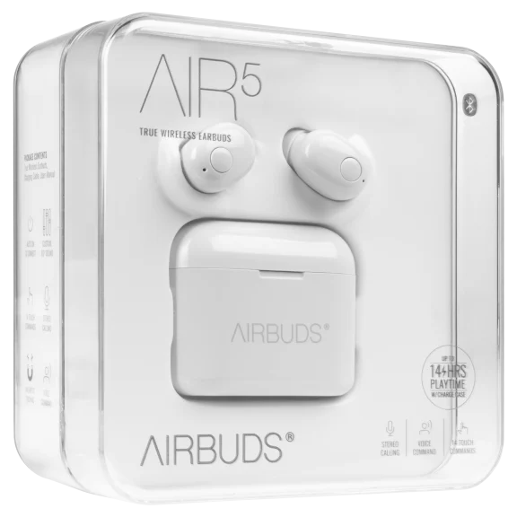 Airbuds AIR5 True Wireless Voice Control Earbuds with Charging Case