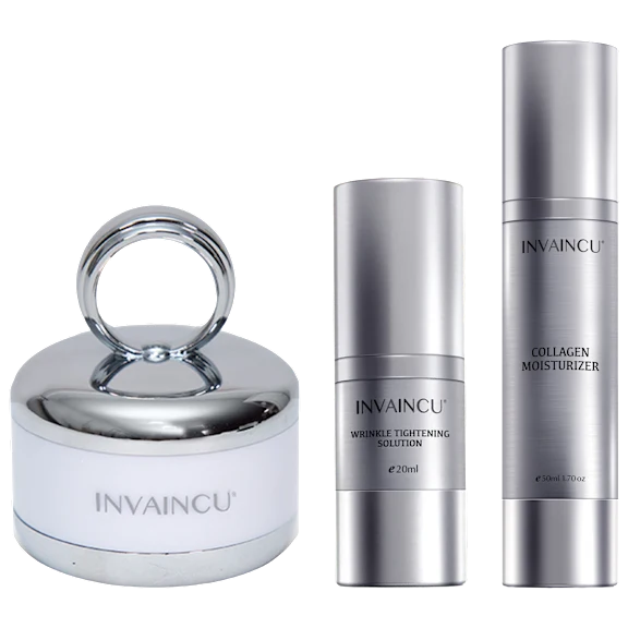 Invaincu Health Massager, Wrinkle Solution & Probiotic Collagen Moisturizer Set