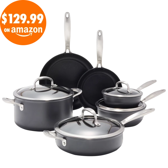 OXO Good Grips Pro 10-Piece Hard-Anodized Cookware Set