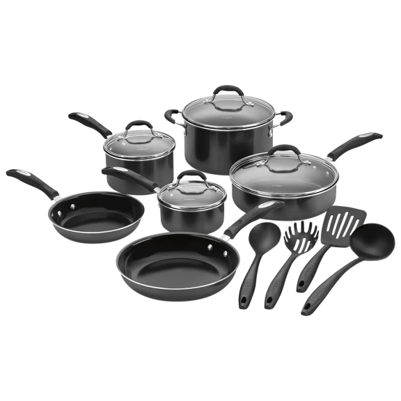 Cuisinart® 11-Pc Aluminum Nonstick Cookware Set (Damaged Box, First Quality)