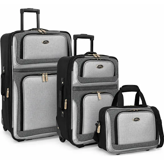U.S. Traveler New Yorker 3-Piece Lightweight Expandable Rolling Luggage Set