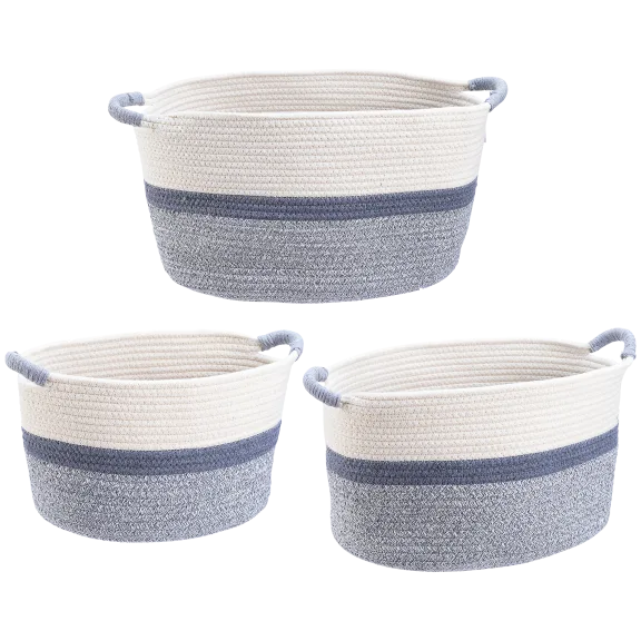 Darice Set of 3 Cotton Rope Baskets