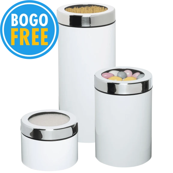 3-Piece Honey Can Do Retro Metal Canister Set