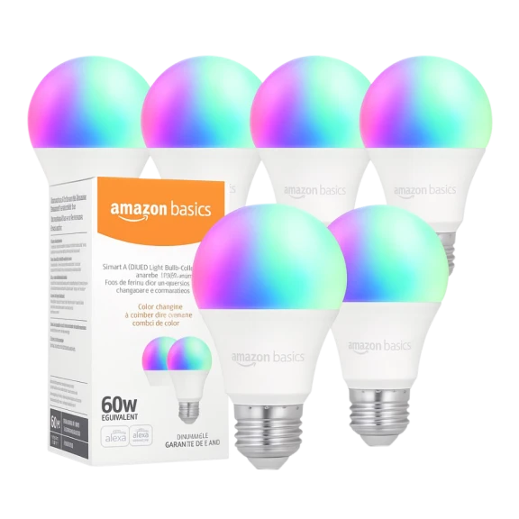 6-Pack: Amazon Basics Smart A19 LED Light Bulb