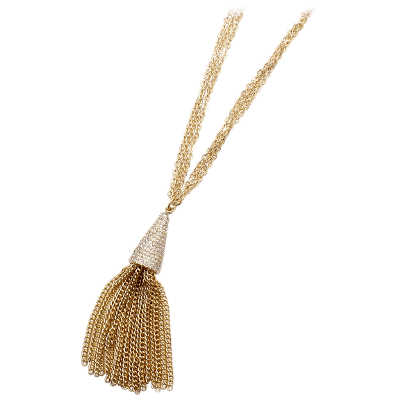 Savvy Cie The Sensational 14K Austrian Crystal Tassel Necklace