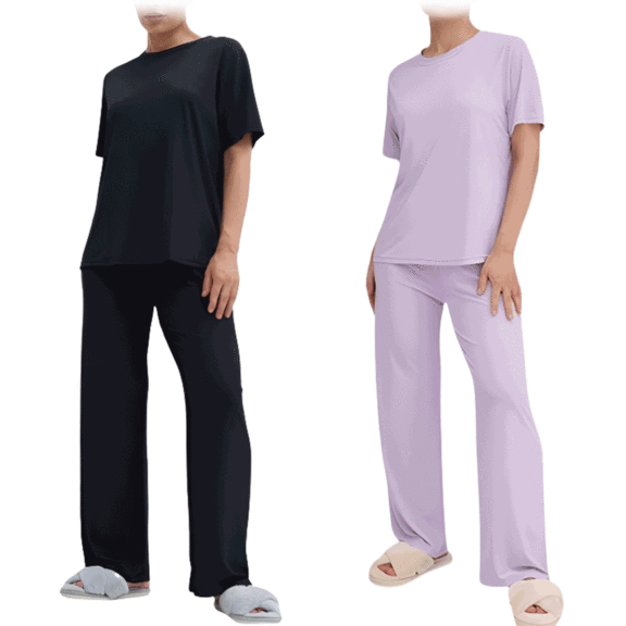 2-Pack: Talmont Women’s Silky Soft Feel Ribbed Pajama Sets