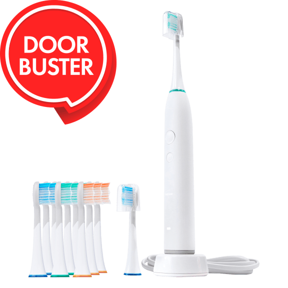 Greater Goods Sonic Electric Toothbrush with 11 Brush Heads