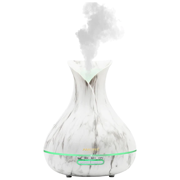 Amore Paris White Marble 400ml Ultrasonic Aroma Diffuser