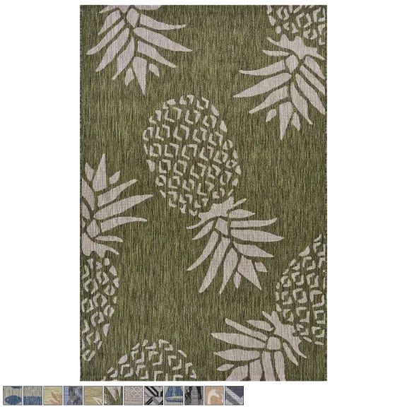 LR Resources 5'x7' Catalina Collection Indoor/Outdoor Rug
