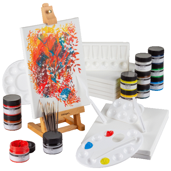 KingArt Exclusive 40-Piece Acrylic Paint Artist Gift Set