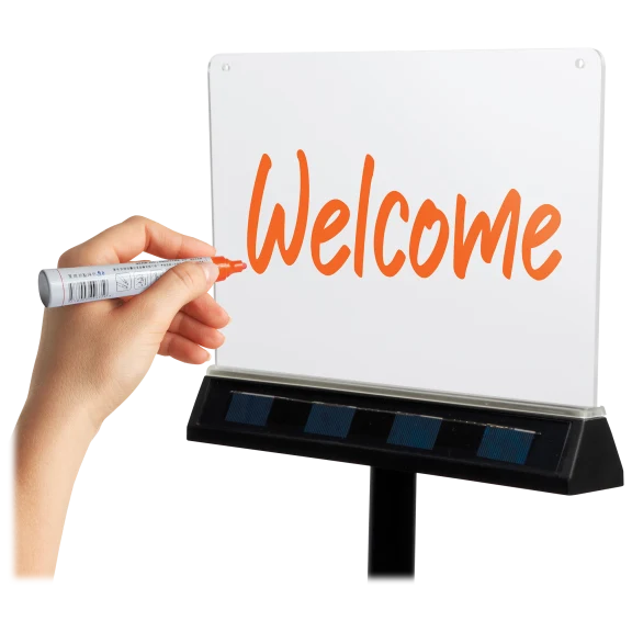 Idea Works Acrylic Solar Sign with Marker